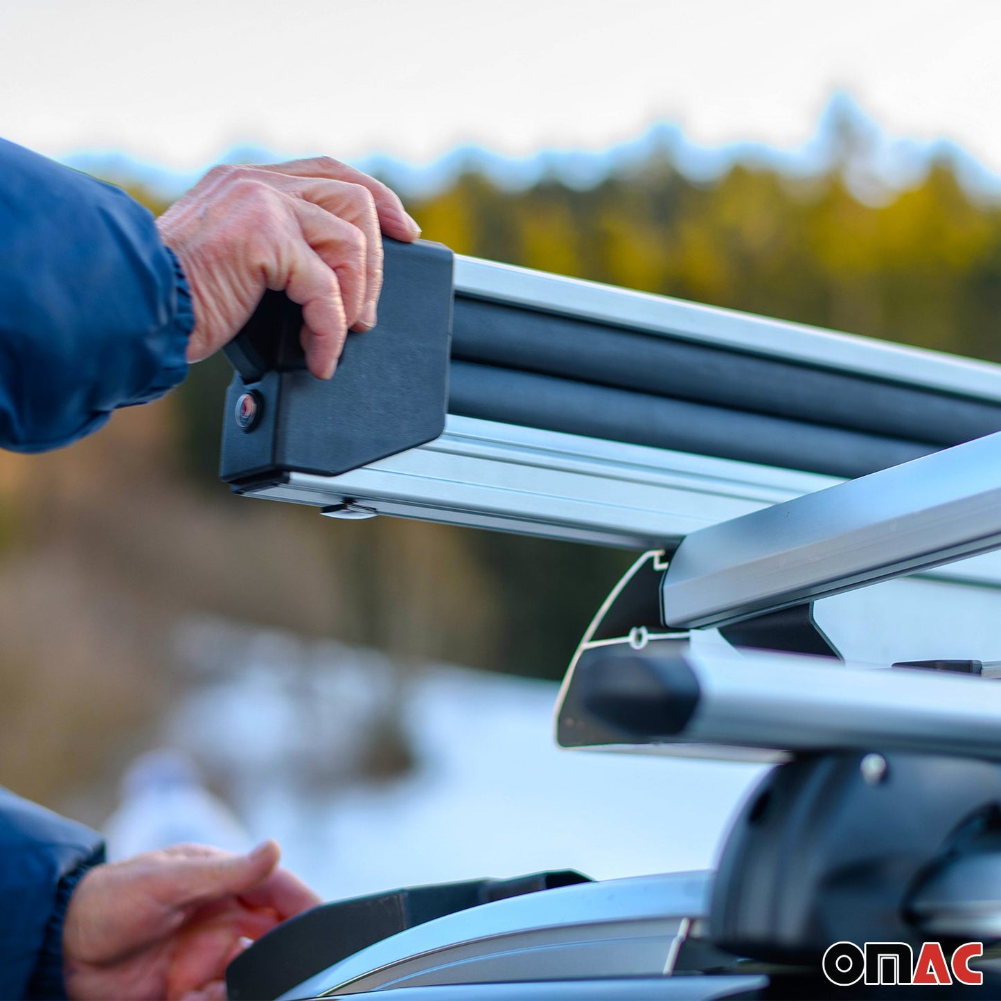 Menabo Skiträger Snowboard Träger Dachträger Abschließbar Schwarz 2x