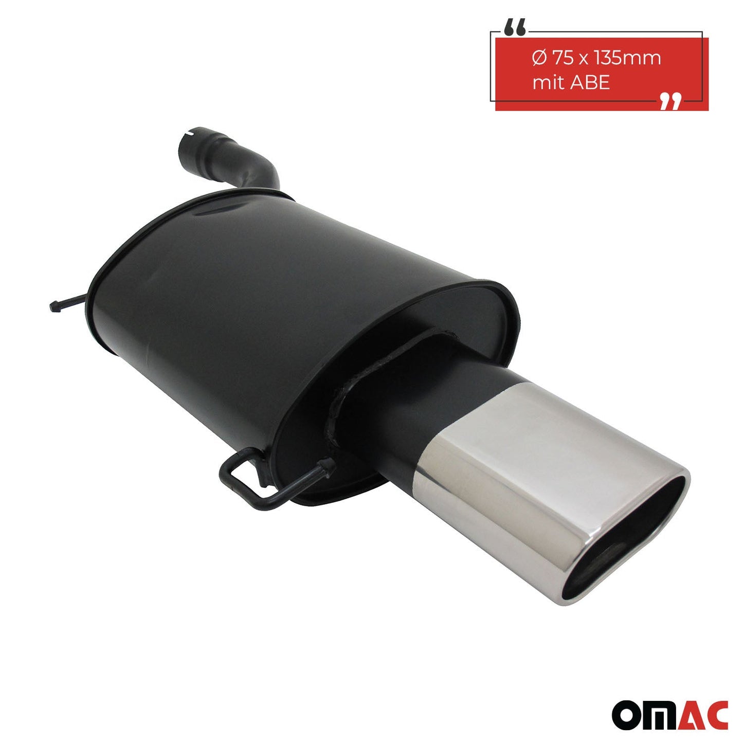 Novus Sportauspuff für BMW E60 Limo 135x75mm Endschalldämpfer mit ABE