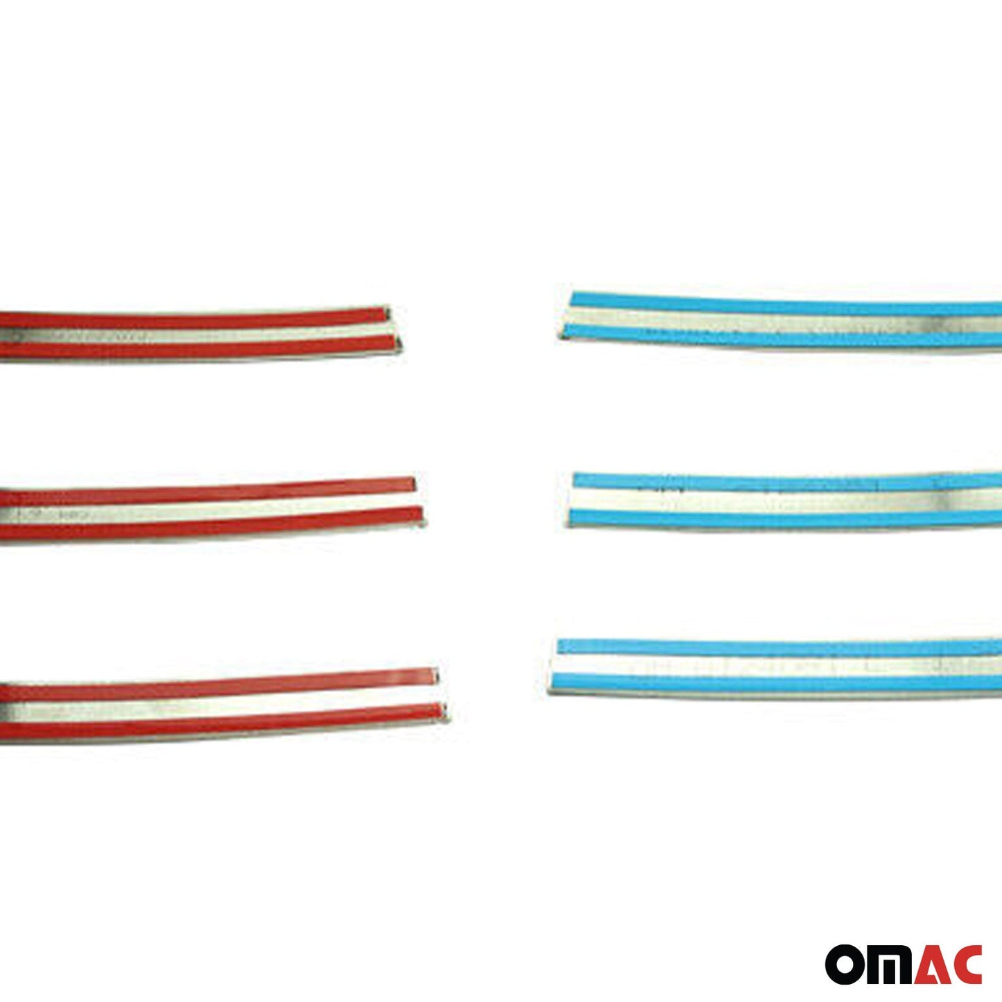 Kühlergrill Leisten Grillleisten für Renault Trafic 2010-2014 Chrom Silber 6x