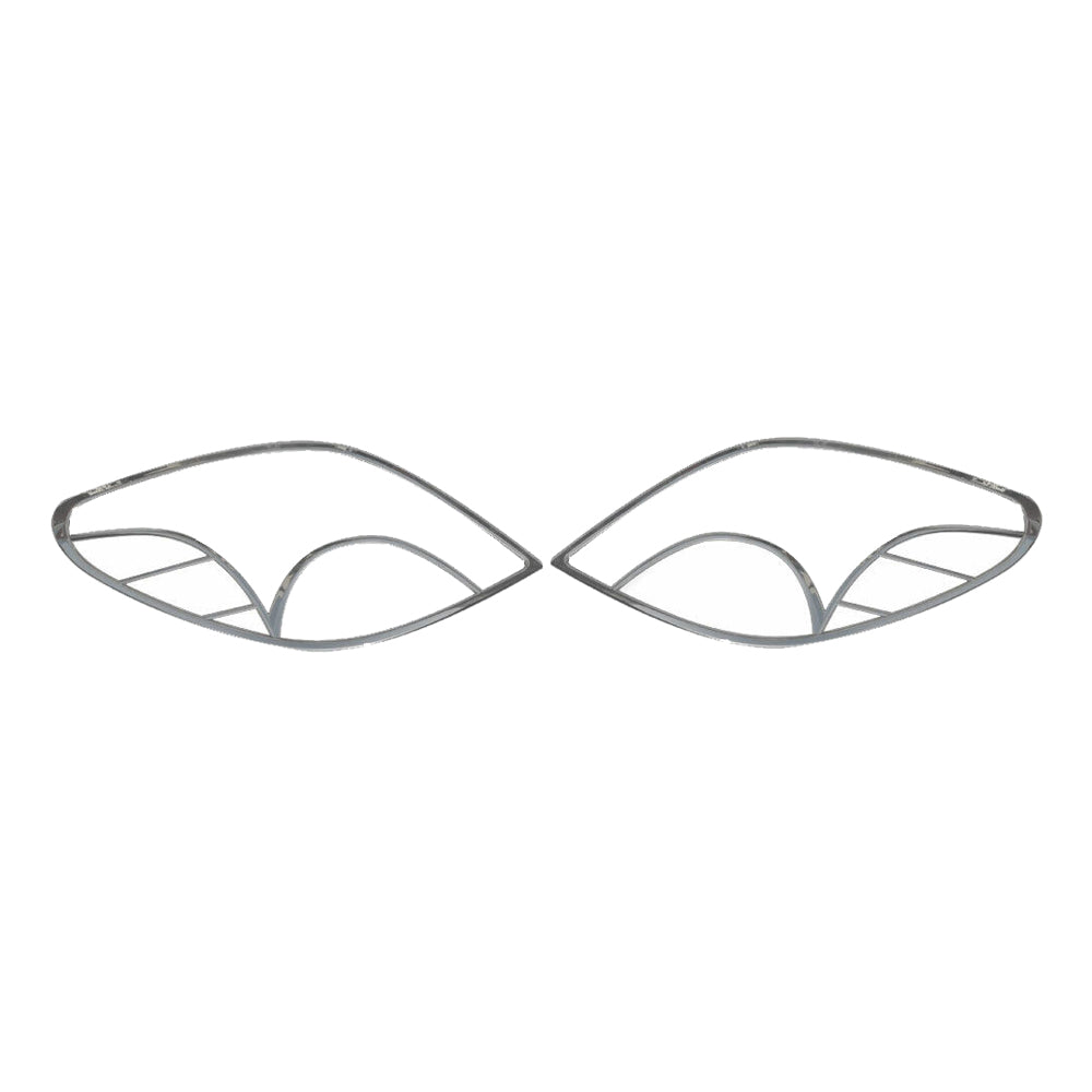 Rücklicht Leisten Heckleuchte für Peugeot 207 2006-2009 Chrom ABS Silber 2tlg