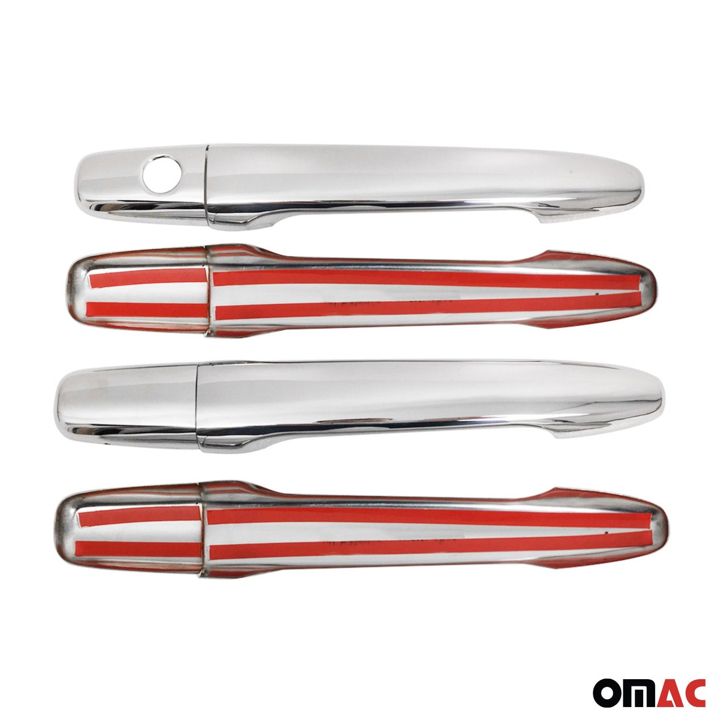 Capace/capace mânere uși pentru Peugeot 4007 2007-2012, oțel inoxidabil cromat, 4 uși, 8 bucăți