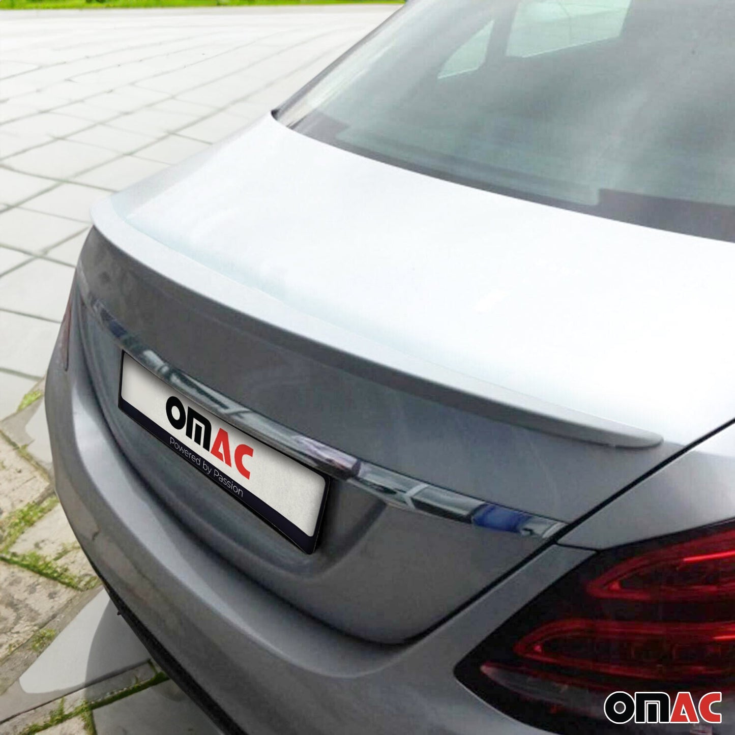 Eleron spate, aripă spate, bordură spate pentru Mercedes Clasa C W204 2007-2014, ABS alb