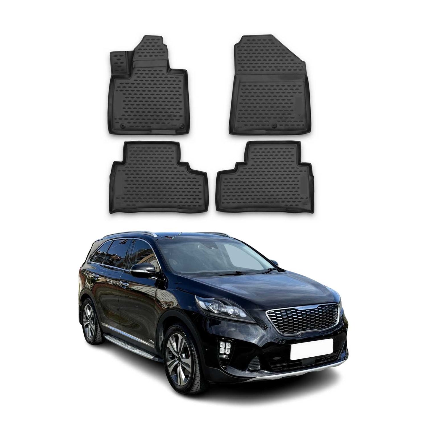 2015-2020 Kia Sorento Fußmatten TPE Schwarz 4 tlg