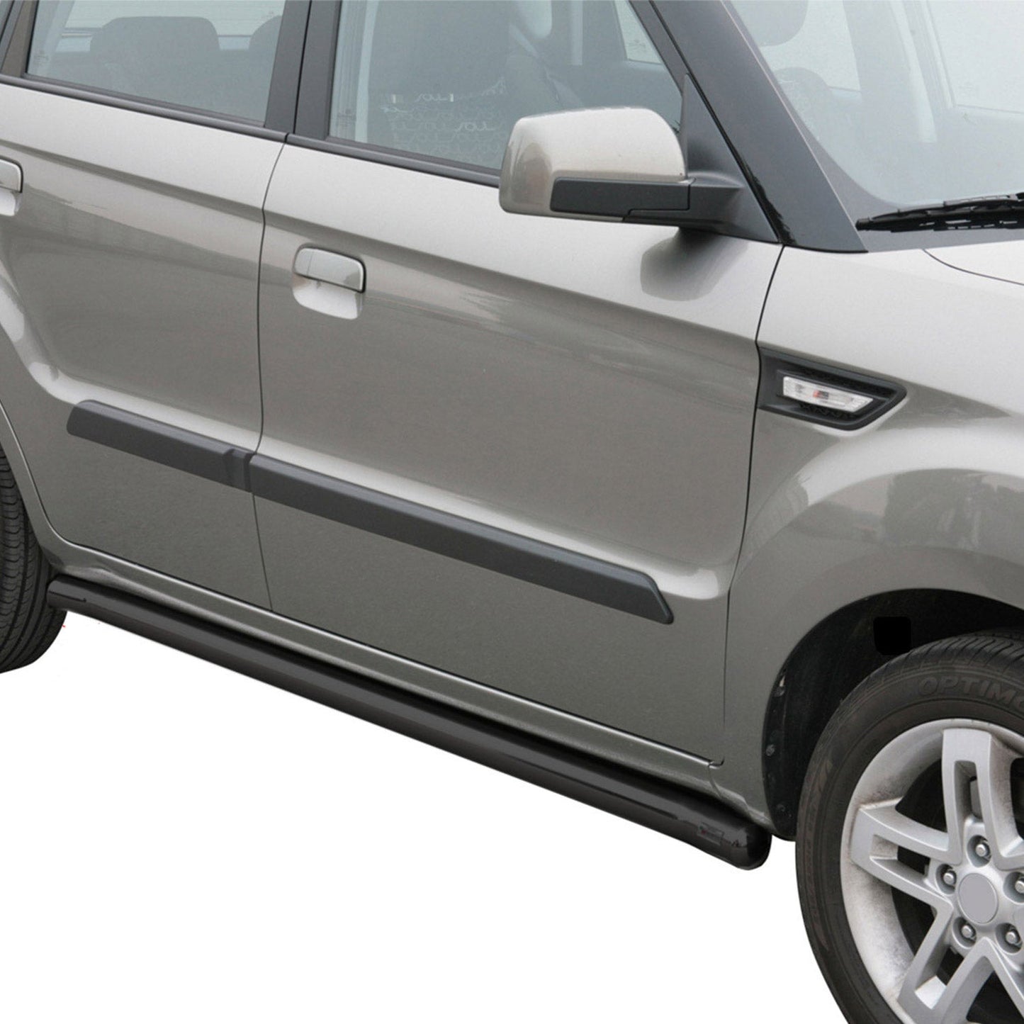 Praguri laterale din oțel, tuburi prag pentru Kia Soul 2008-2014, negre
