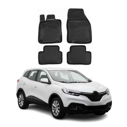 2015-2021 Renault Kadjar Fußmatten TPE Schwarz 4 tlg