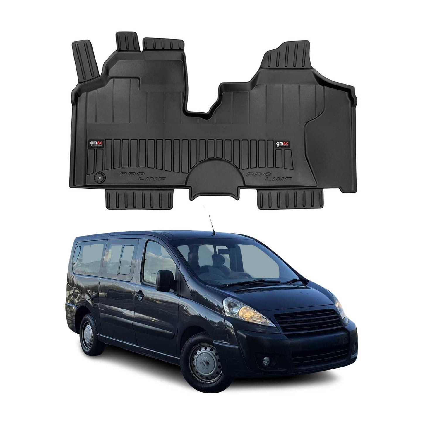OMAC Gummi Fußmatten für Fiat Scudo 3 2006-2016 Premium TPE Automatten 1tlg