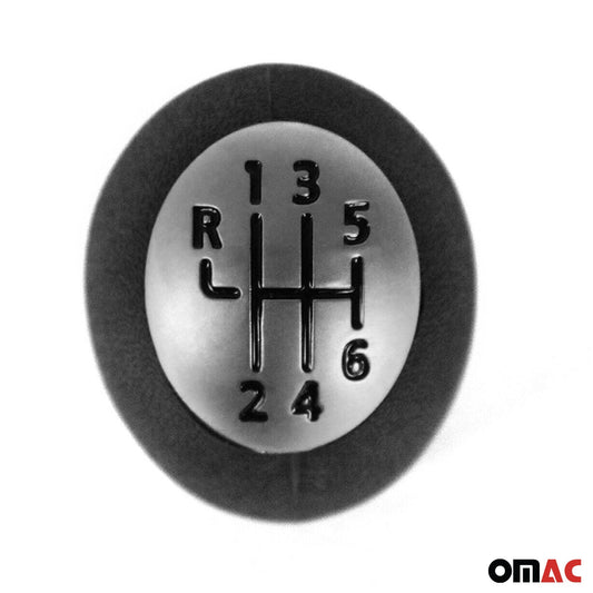 Maneta schimbătorului de viteze pentru Renault Fluence 2010-2025 cu 6 trepte, piele ecologică, negru