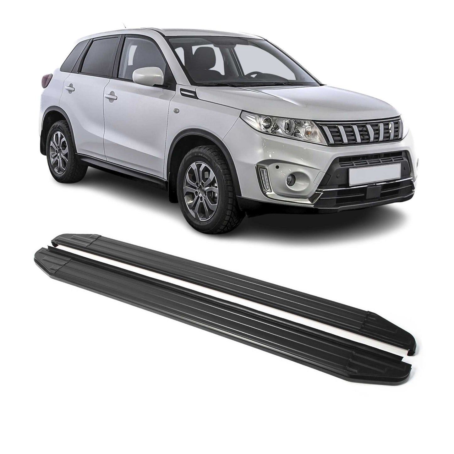 Trittbretter Seitenschweller für Suzuki Vitara 2015-2024 Alu Schwarz ABE