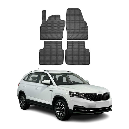 Covorașe de cauciuc Skoda Kamiq 2019-2025, set 4 piese, negru