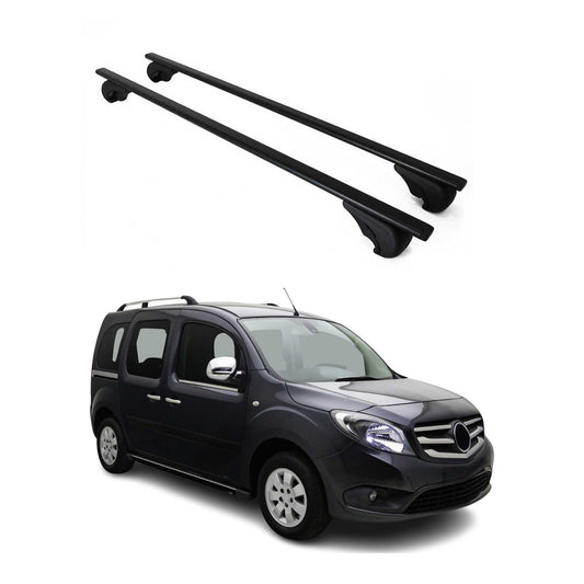 Portbagaj de plafon pentru Mercedes Citan W415 2012-2021 75kg, negru metalic, 2x