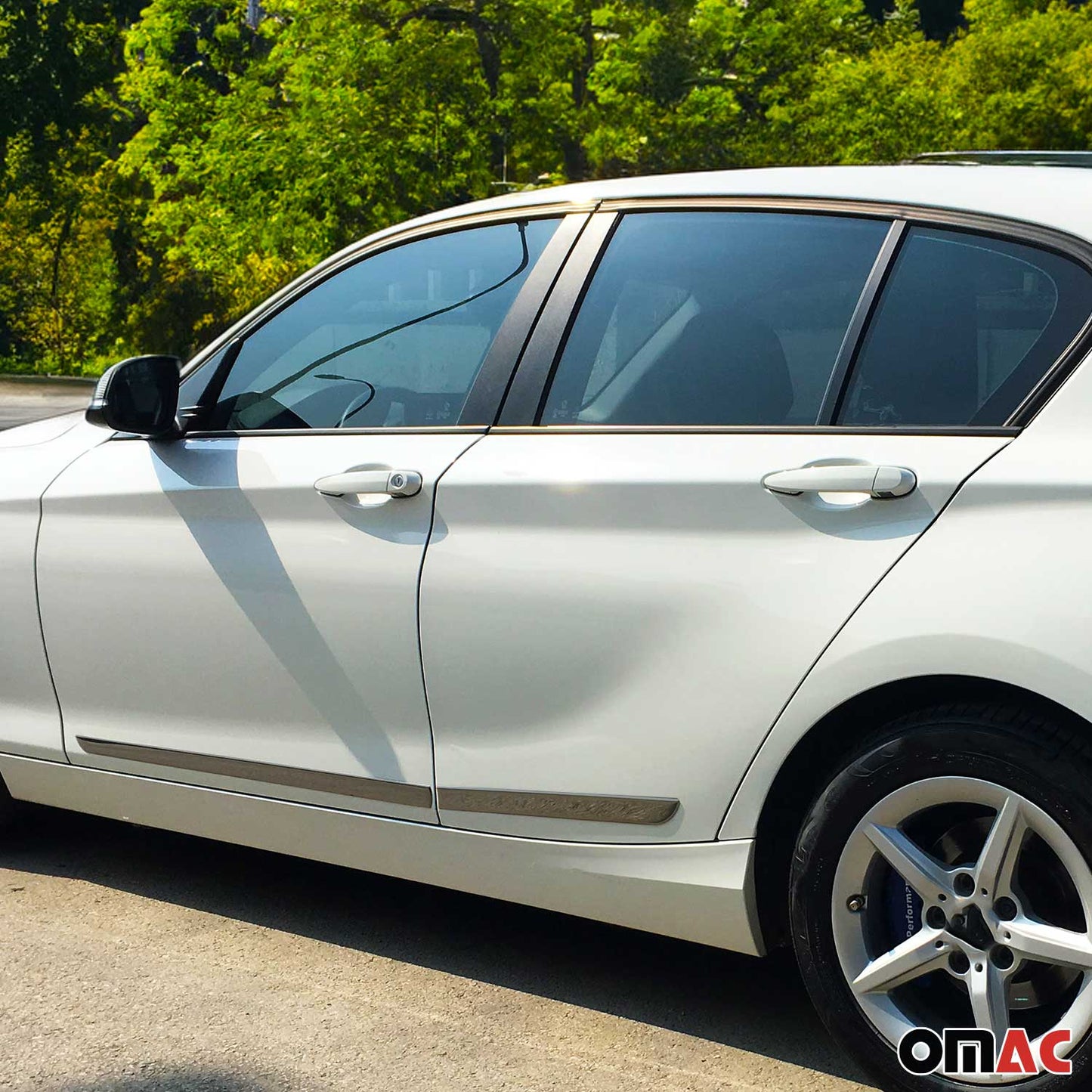 Bandă de protecție ușă, bandă laterală ușă pentru Opel Astra J 2009-2015, oțel cromat, închis la culoare, 4x