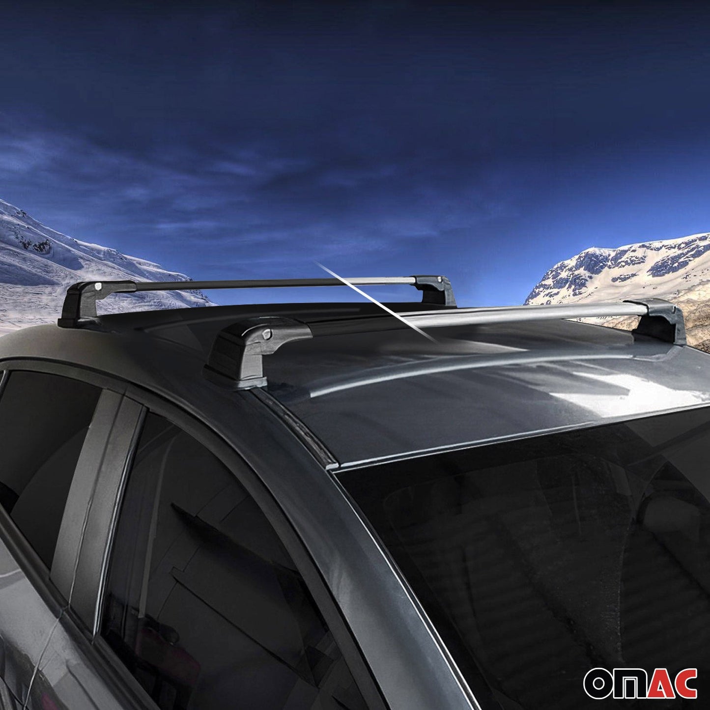 Portbagaj de plafon pentru Dacia Dokker 2012-2021 75kg argintiu aluminiu 2 buc