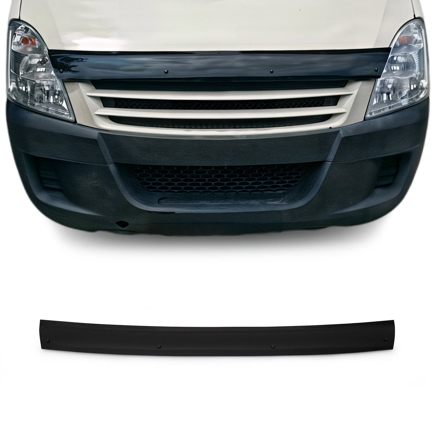 Motorhaube Deflektor Steinschlagschutz für Iveco Daily 2006-2012 Auto Schwarz 1x