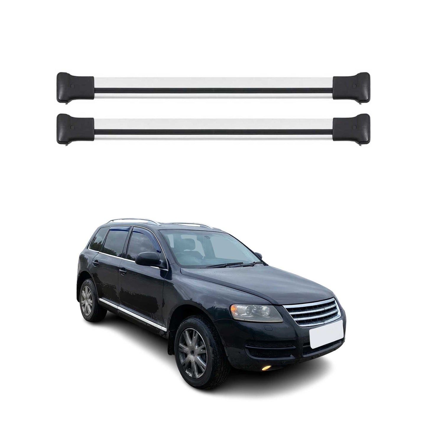 Dachträger Gepäckträger für VW Touareg 2002-2010 Relingträger Alu Silber 2x
