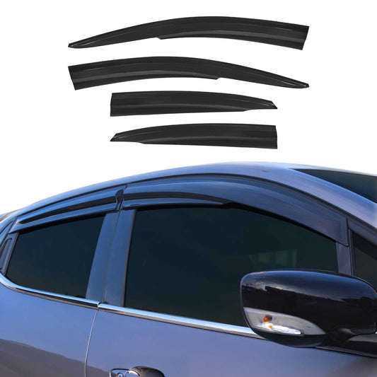 4x Windabweiser Regenabweiser für Ford Focus 2004-2010 Limo Schrägheck Dunkel