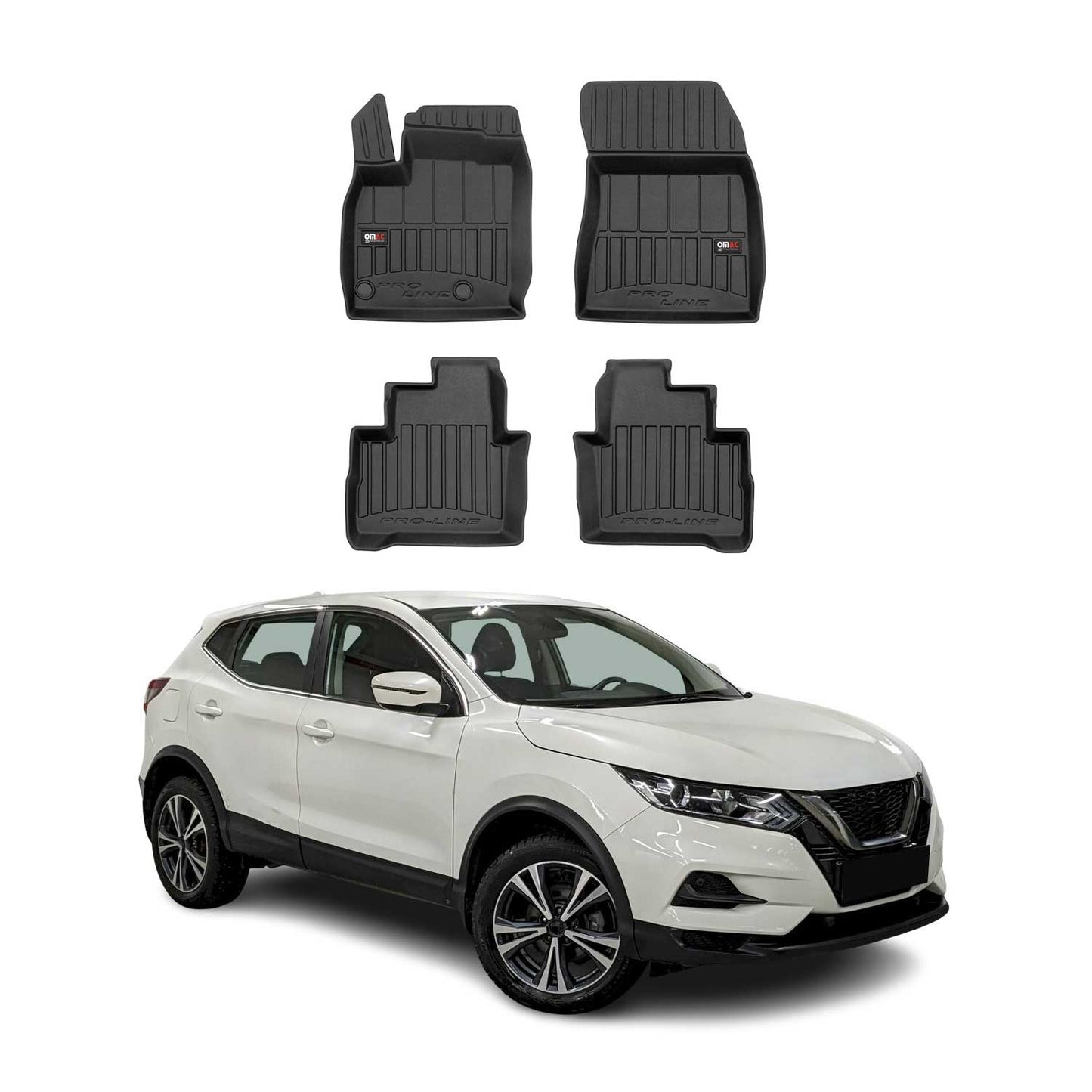 2021-2025 Nissan Qashqai Fußmatten TPE Schwarz 4 tlg
