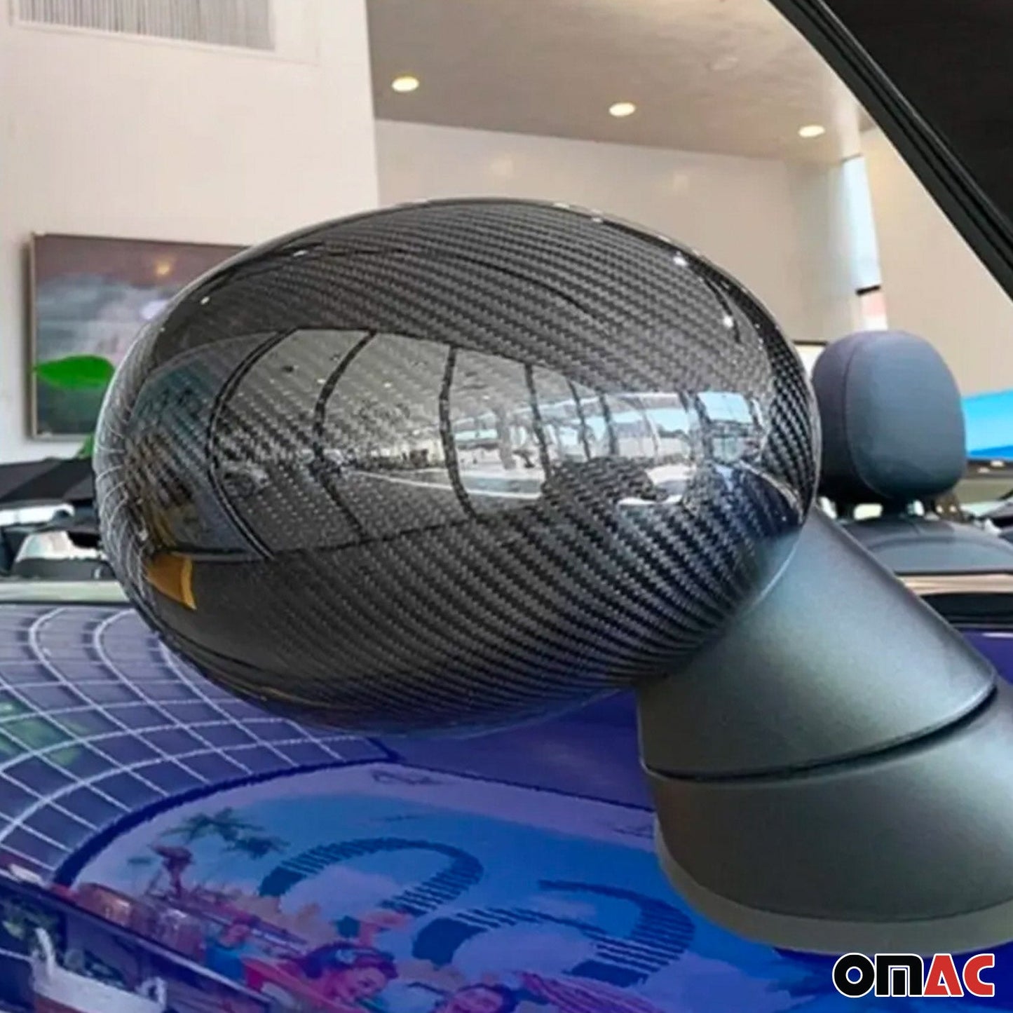 Spiegelkappen Spiegelabdeckung für Mini Cooper F56 2014-2025 RHD Kohlefaser