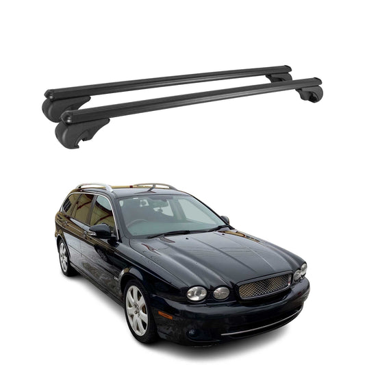 Dachträger für Jaguar X-Type Estate 2003-2009 Gepäckträger Aluminium Schwarz 2x