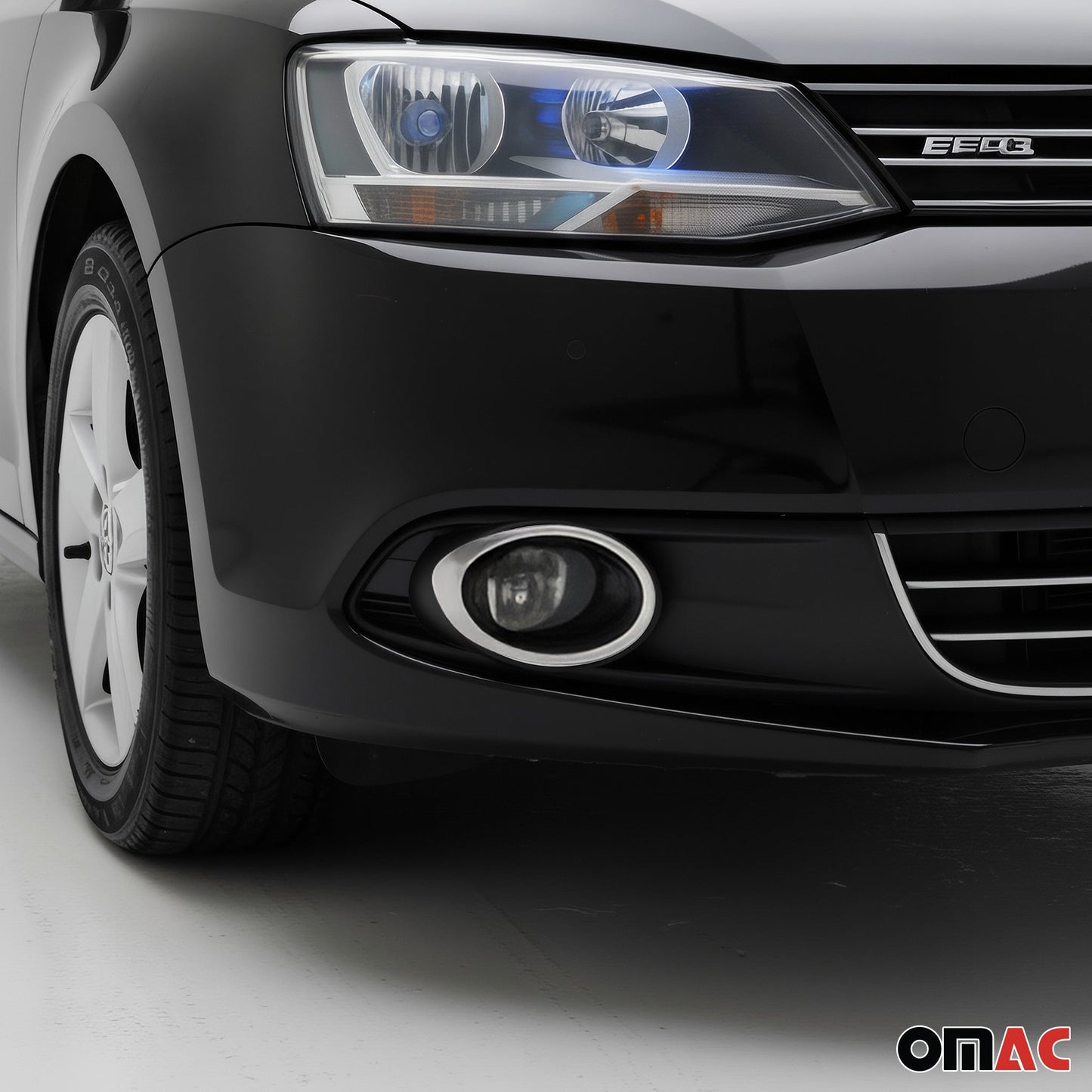 Ramă proiectoare ceață pentru VW Jetta 2010-2014, oțel inoxidabil, argintiu, set 2 piese