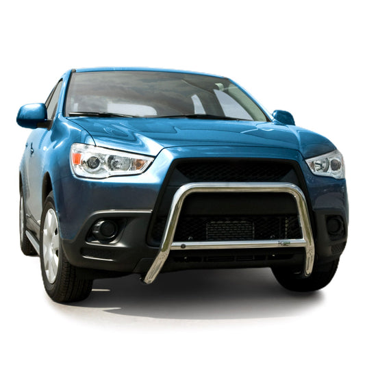 Bară de protecție/buton față pentru Mitsubishi ASX 2010-2013, omologată ABE, oțel, argintiu, protecție împotriva impactului