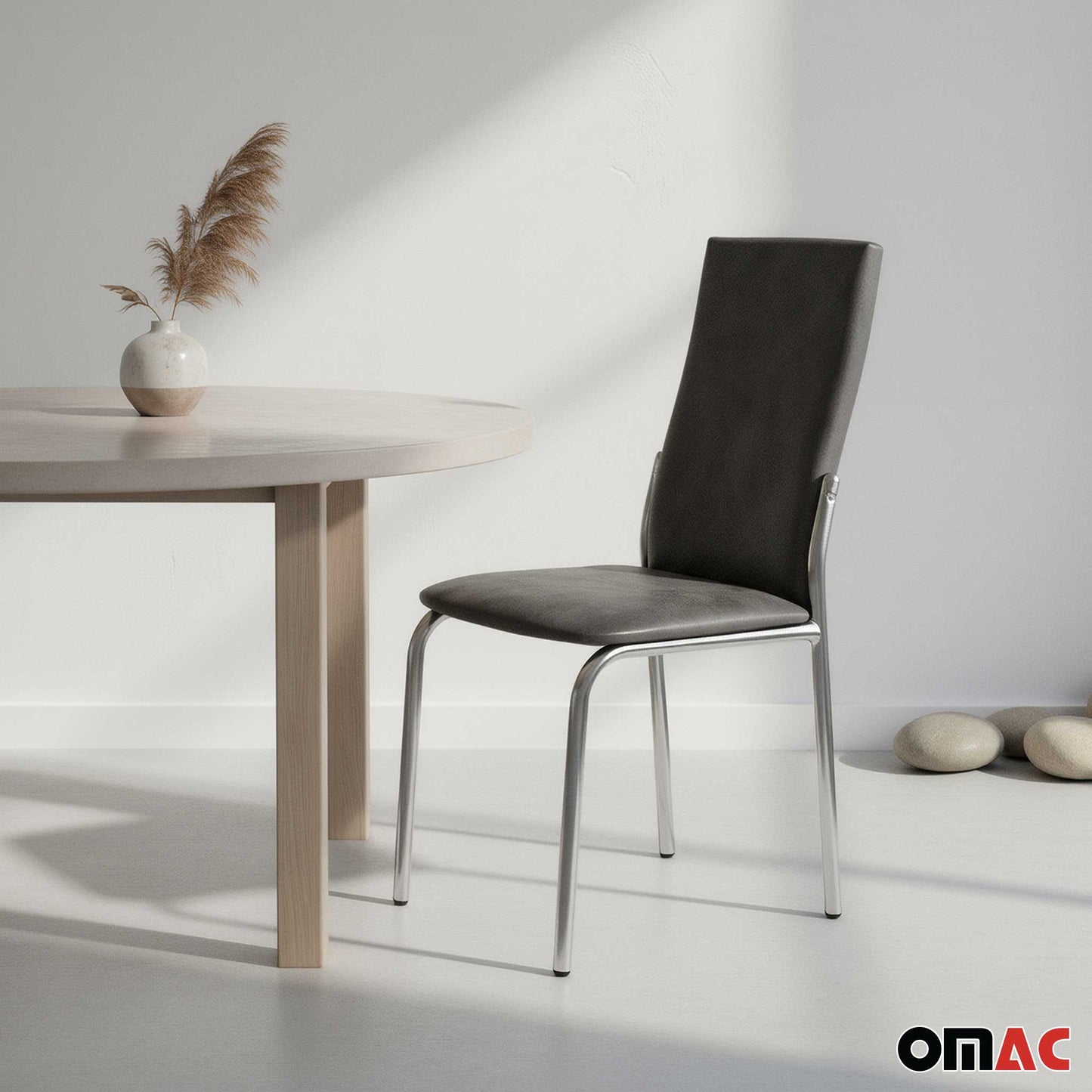 Esszimmerstühle Küchenstuhl Sarp Grau 4x Stühl Kunstleder