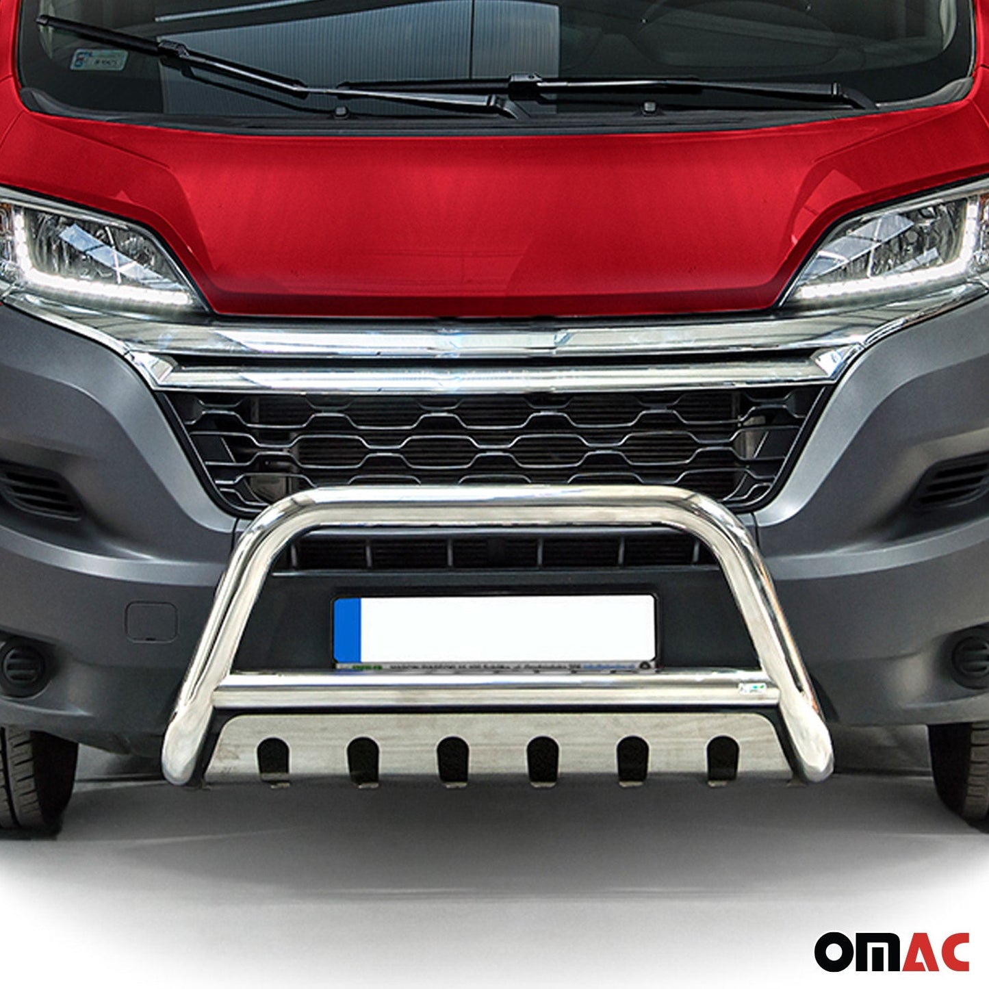 Bară de protecție/buton față pentru Citroen Jumper 2006-2016, oțel cu ABE (omologare germană), argintiu