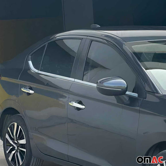 Benzi decorative pentru geamuri pentru Honda City Saloon 2021-2025, oțel inoxidabil, set 6 piese