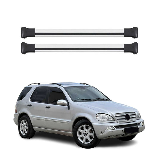 Dachträger Grundtäger für Mercedes ML Klasse W163 1998-2005 75kg Alu Silber 2tlg