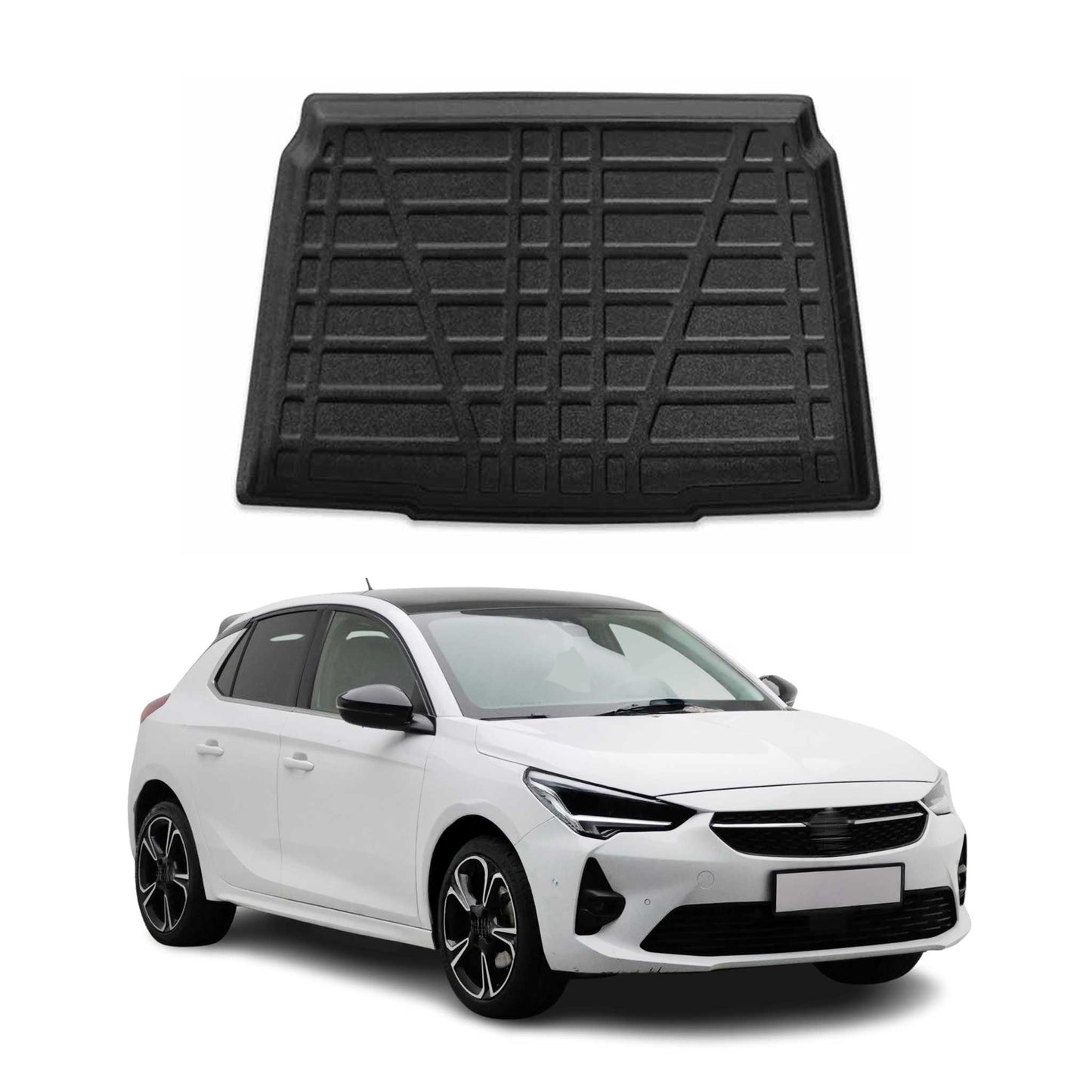 Kofferraumwanne Laderaumwanne für Opel Corsa F 2020-2025 Gummi TPE Schwarz