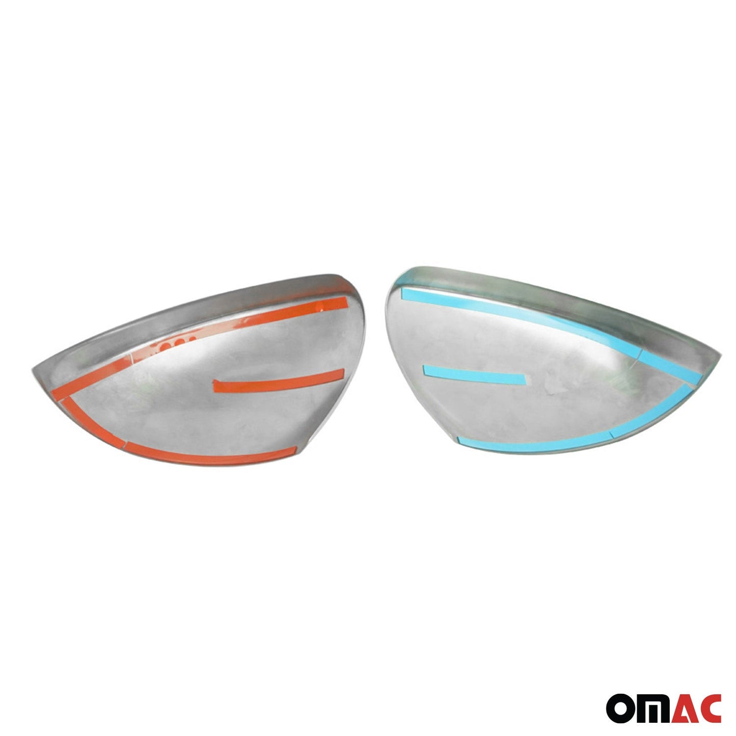 Capace oglinzi, set ornamente mâner ușă pentru VW Tiguan 2007-2016, oțel inoxidabil, argintiu