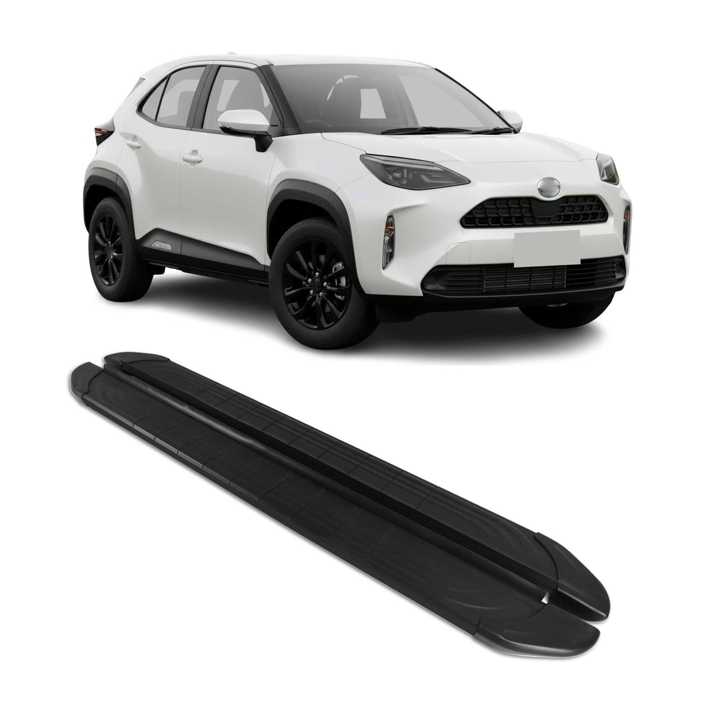 Seitenschweller Trittbretter für Toyota Yaris Cross 2023-2025 Schwarz 2 tlg