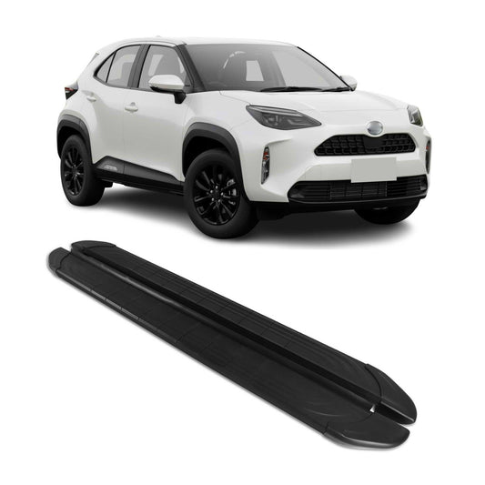 Seitenschweller Trittbretter für Toyota Yaris Cross 2023-2025 Schwarz 2 tlg
