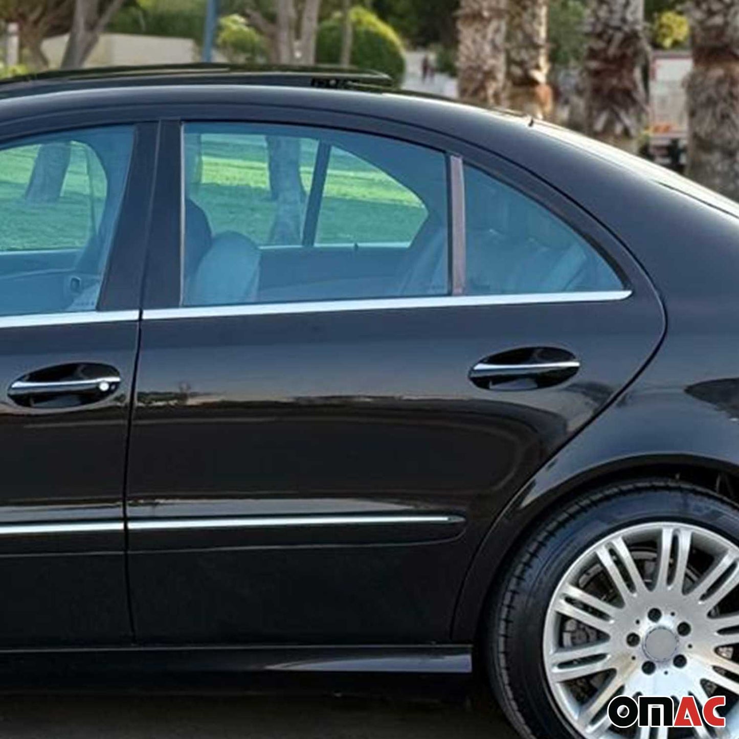 Fensterleisten Zierleisten für Mercedes W211 E Klasse 2002-2009 Edelstahl 4tlg