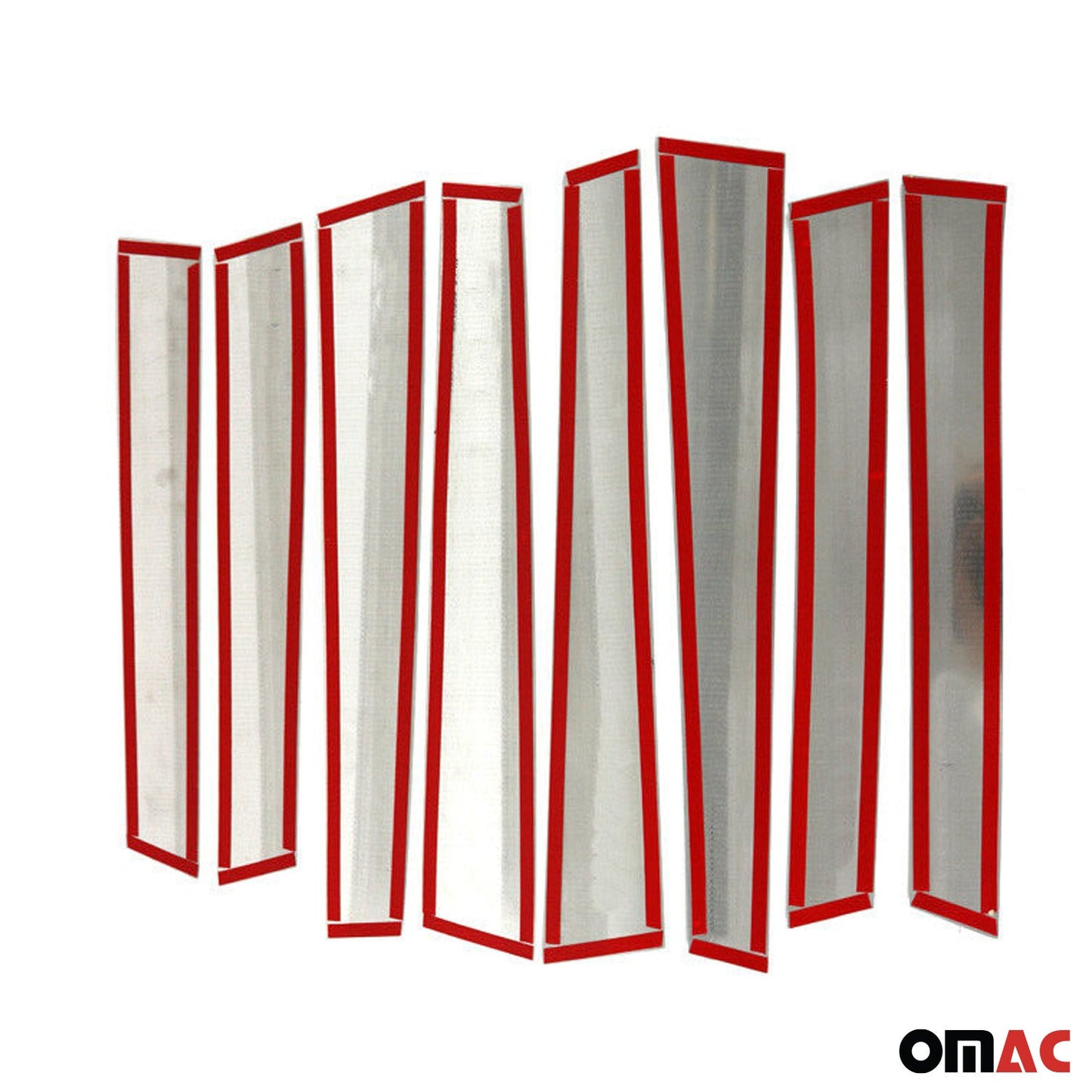 B-Säule C-Säule Türsäulen Verkleidung für Dacia Duster 2010-2018 Chrom Silber 8x