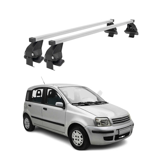 Menabo Dachträger Grundtäger für Fiat Panda 2003-2012 50kg Stahl Silber 2 tlg