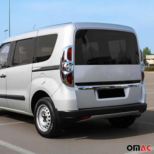 Rücklicht Leisten Heckleuchte für Fiat Doblo 2010-2014 Chrom ABS Glanz 2tlg