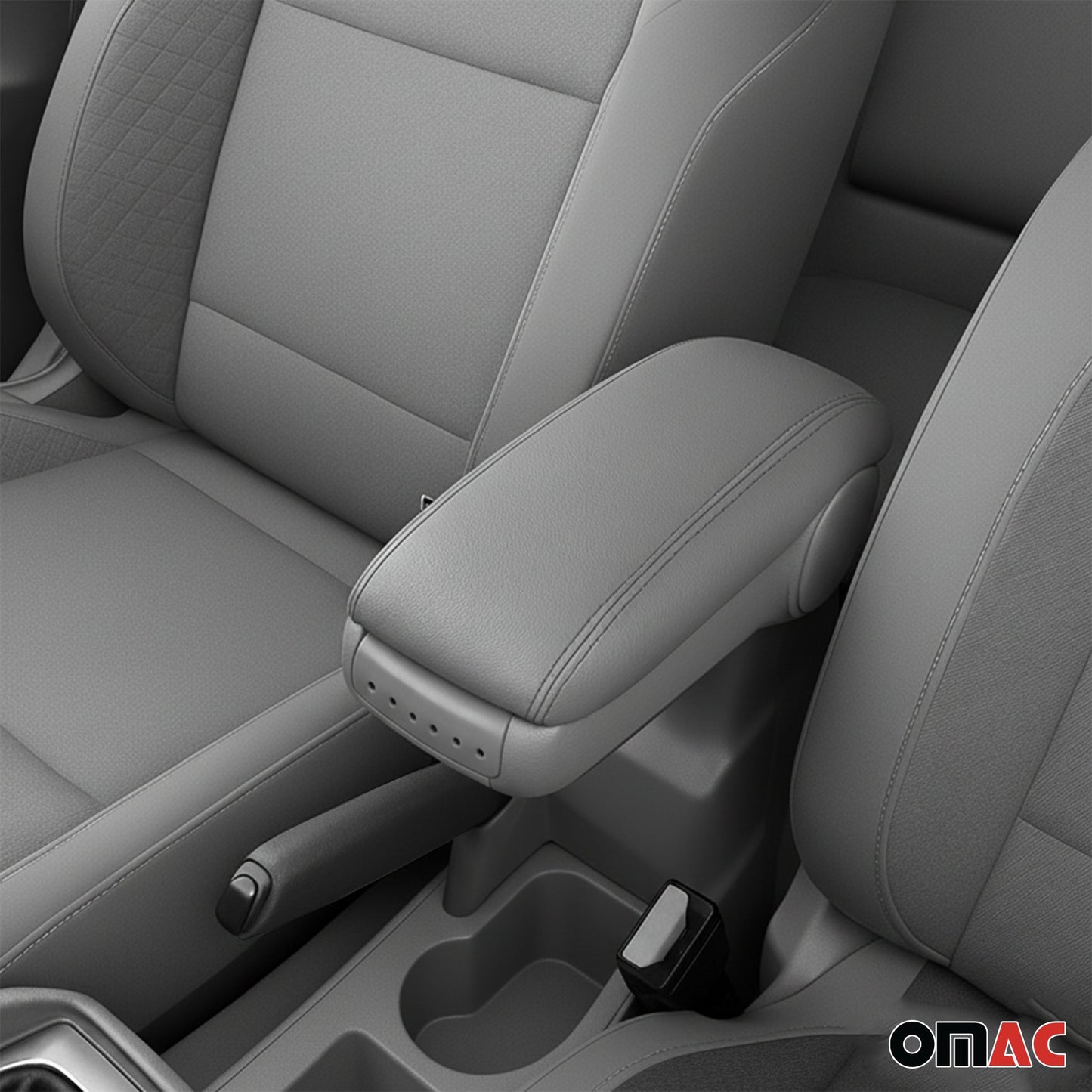 Mittelarmlehne Armlehne Mittelkonsole für Renault Megane 2002-2009 PU-Leder Grau