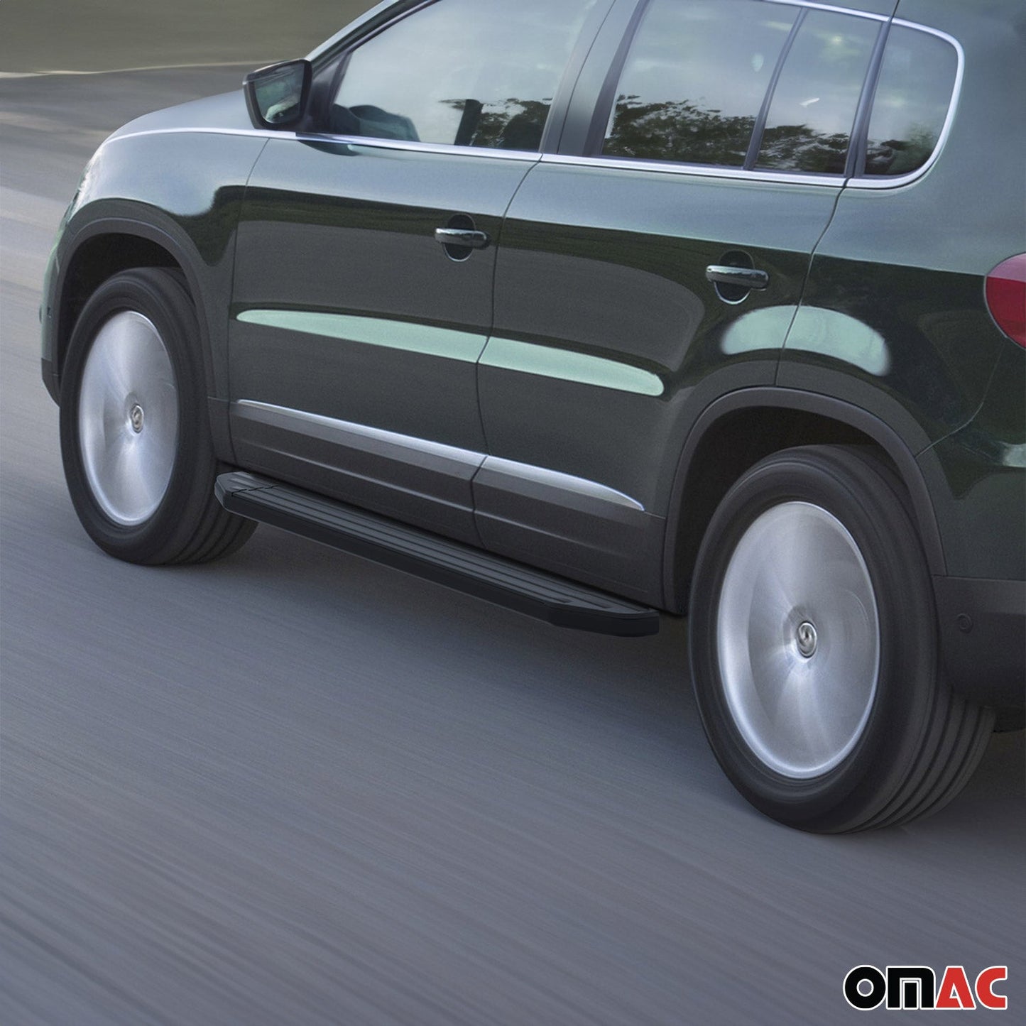 Trittbretter Seitenschweller für VW Tiguan 2007-2016 Alu Schwarz ABE