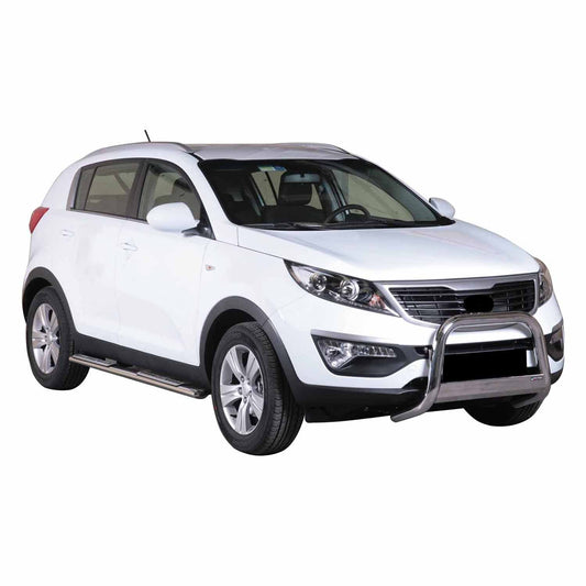 Edelstahl Seitenschweller Schwellerrohre für Kia Sportage 2010-2015 Silber