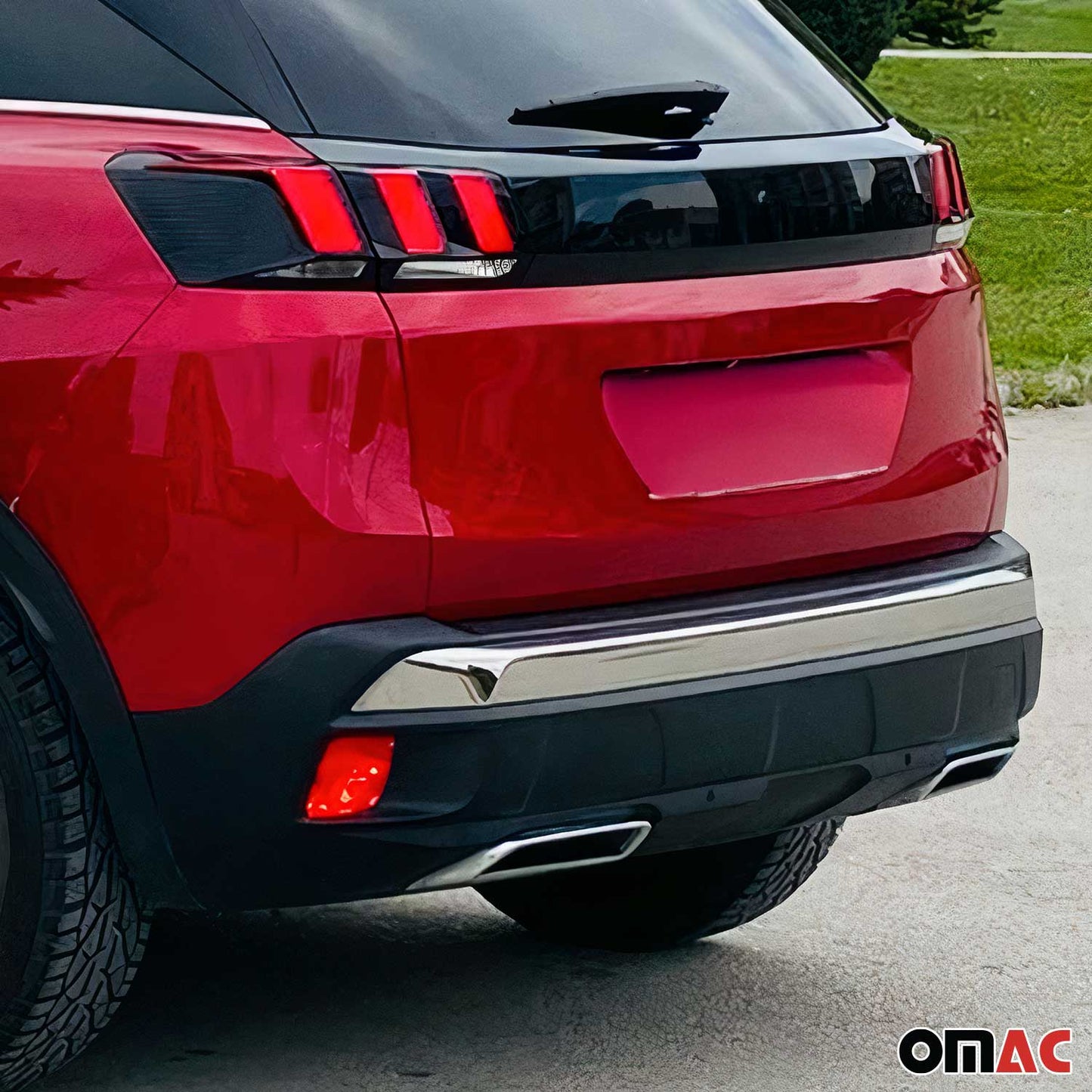 2016-2020 Peugeot 3008 Stoßstangen Diffusor Auspuffrahmen Chrom ABS 2 tlg