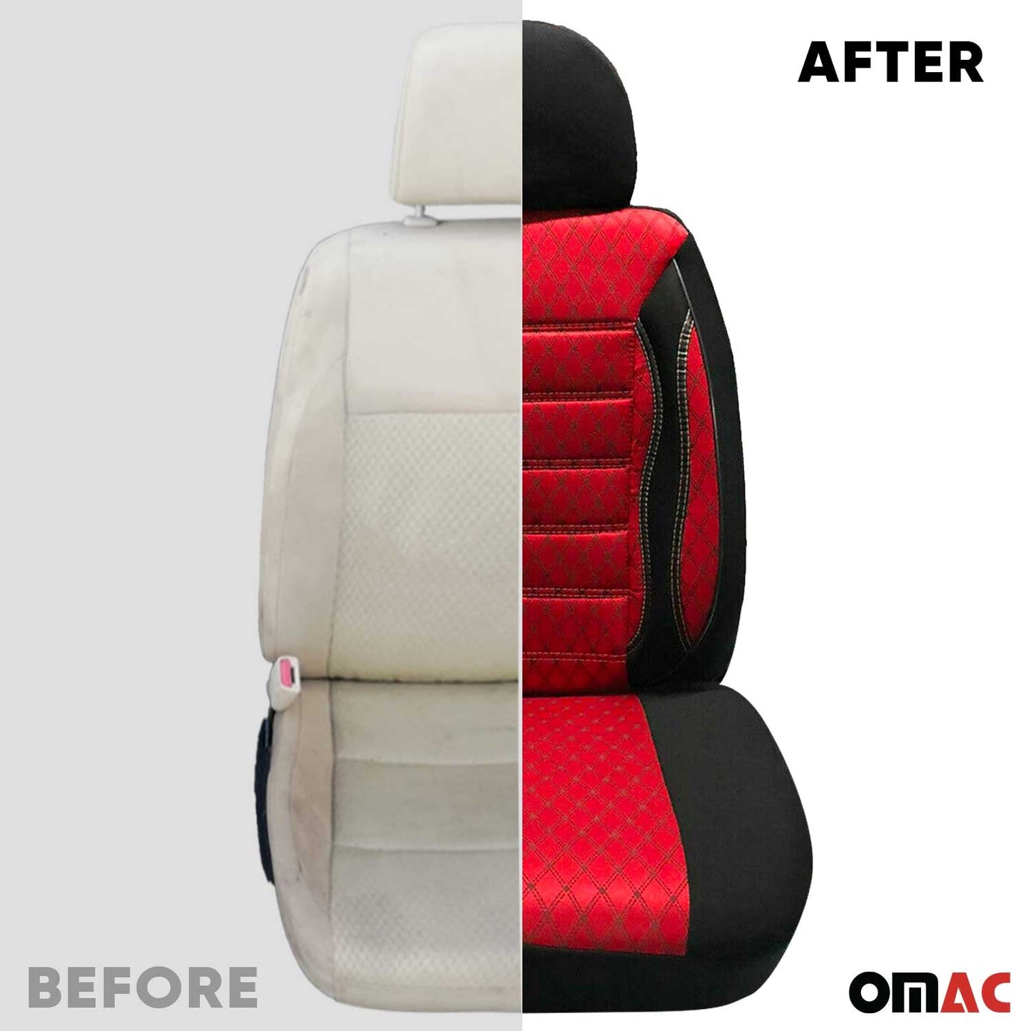 Schonbezüge Sitzbezüge für Citroen Jumpy Jumper Spacetourer Schwarz Rot 2+1