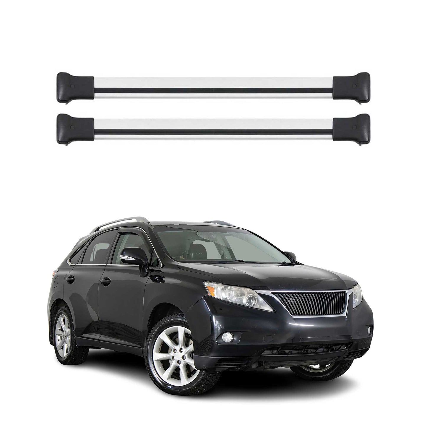 Dachträger Grundtäger für Lexus RX 350 2004-2015 75kg Aluminium Silber 2 tlg