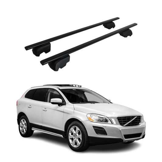Dachträger Gepäckträger für Volvo XC60 2009-2017 Grundträger ABE Schwarz 2x