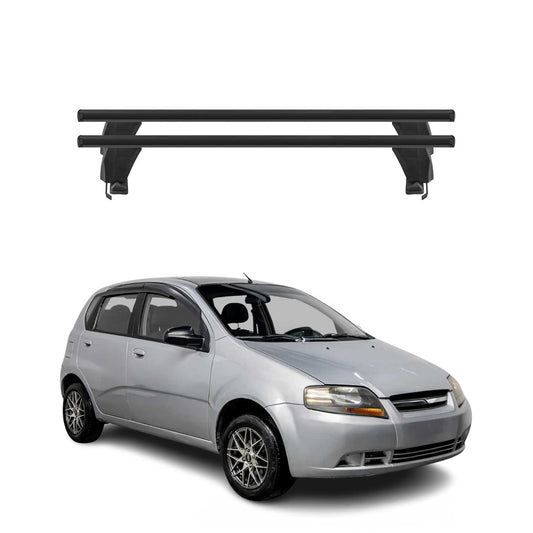 Menabo Dachträger Grundtäger für Chevrolet Aveo T250 2005-2011 50kg Alu Schwarz