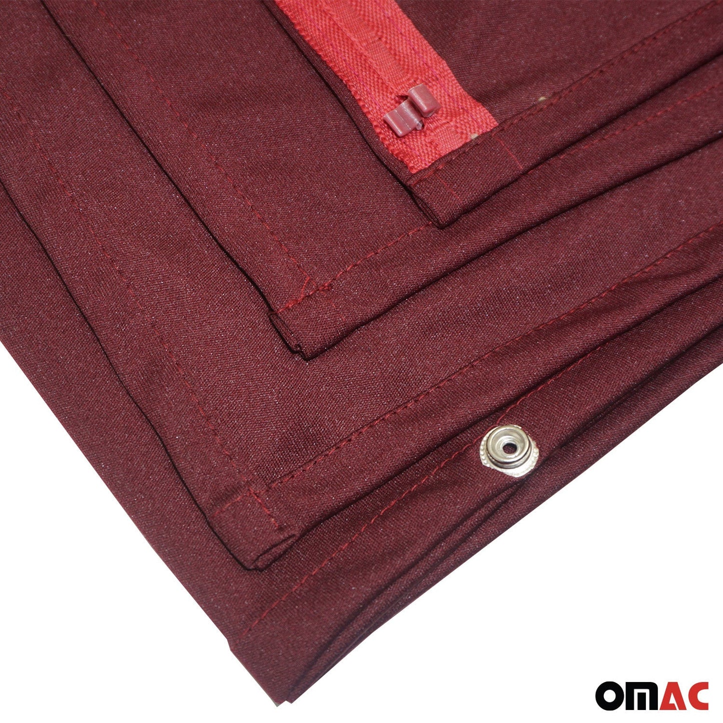 Cortine parasolare personalizate pentru hayonul Citroen Jumper H2, de culoare roșie.