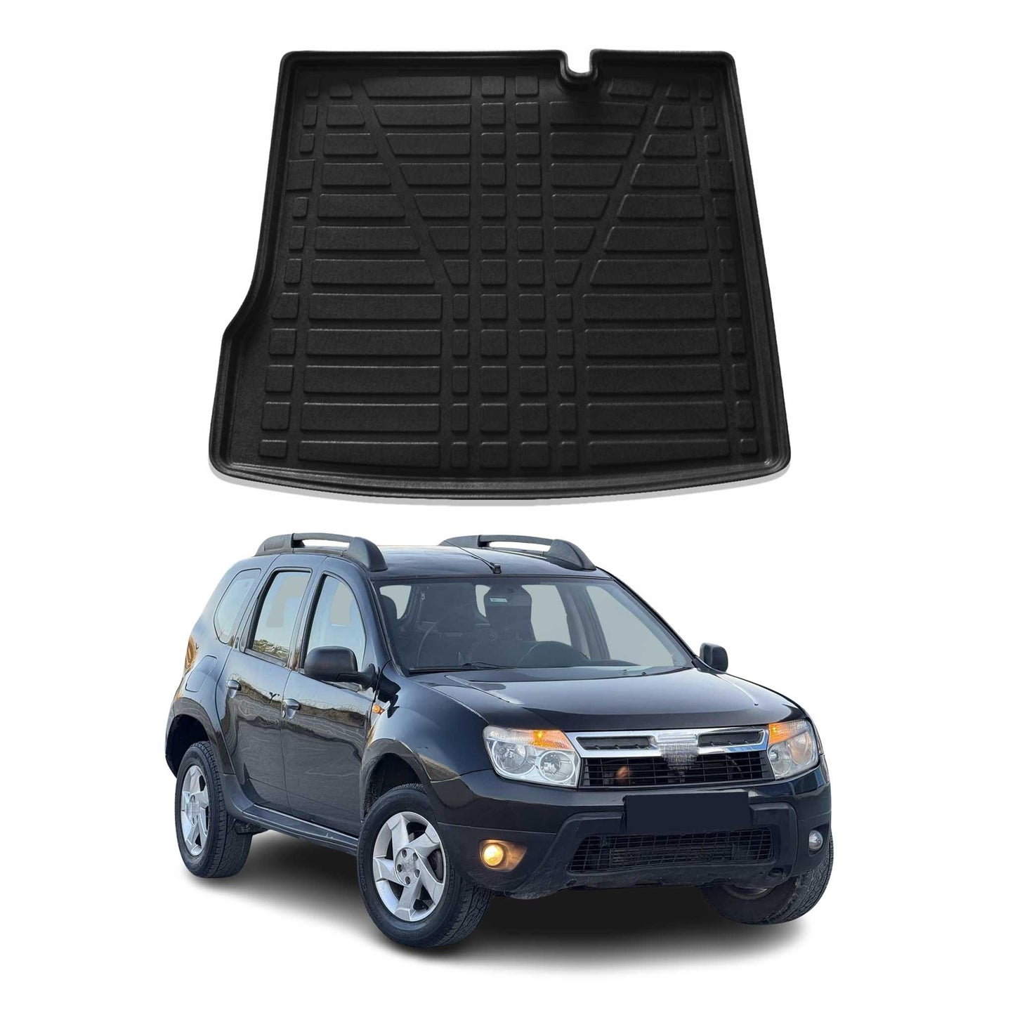 Kofferraumwanne Laderaumwanne für Dacia Duster 4X2 2010-2018 Gummi TPE Schwarz