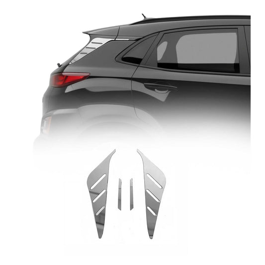 Listwa spoilera na klapę bagażnika do Hyundai Kona 2017-2020 stal nierdzewna srebrna 4x