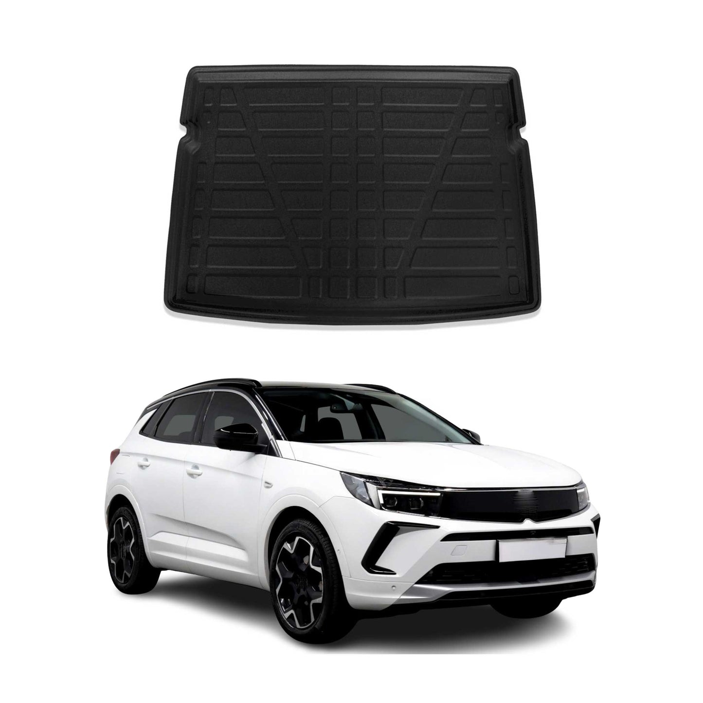 Kofferraumwanne Laderaumwanne für Opel Crossland 2021-2024 Obere Gummi TPE