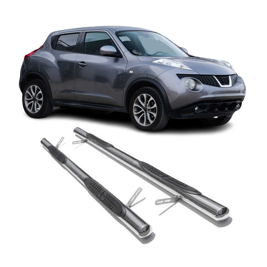 Praguri laterale din oțel pentru Nissan Juke F15 2010-2014, negre, 2 buc.