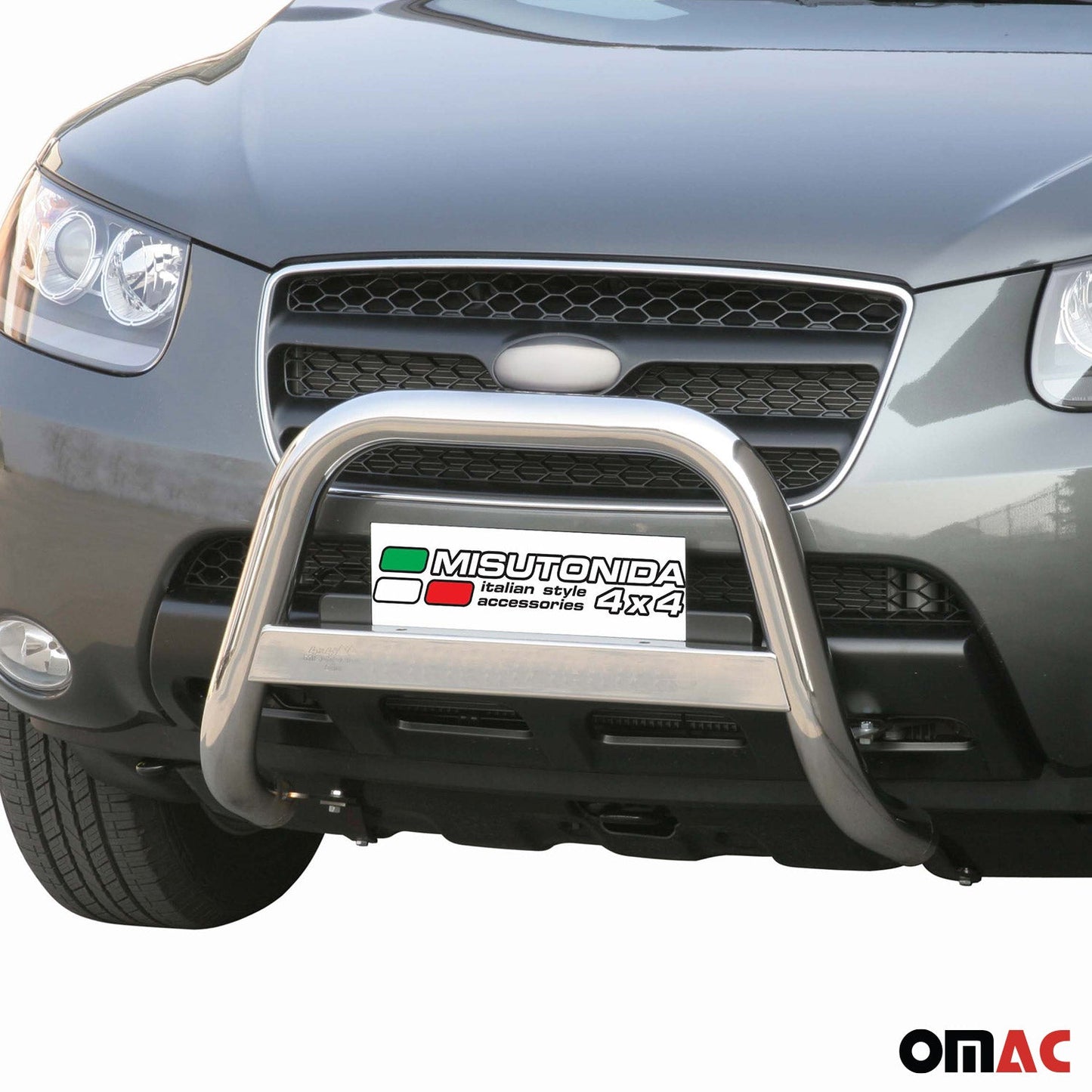 Frontbügel Frontschutzbügel für Hyundai Santa Fe 2006-2009 ø63mm Stahl Silber